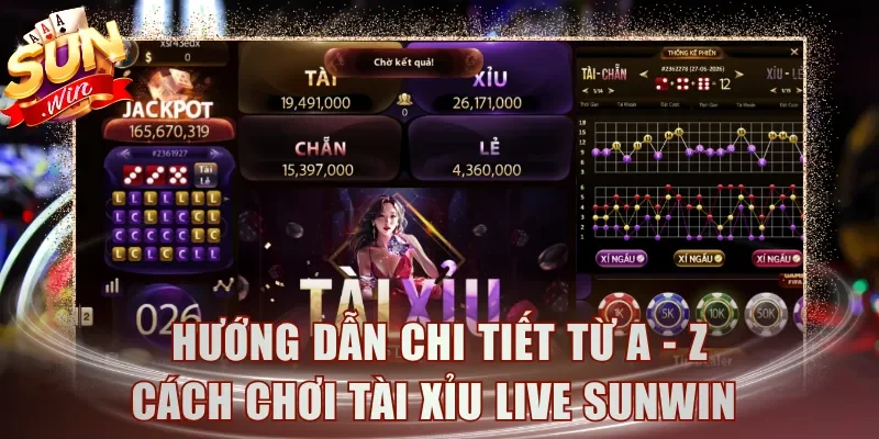 Hướng dẫn chi tiết từ A - Z cách chơi Tài Xỉu Live Sunwin 